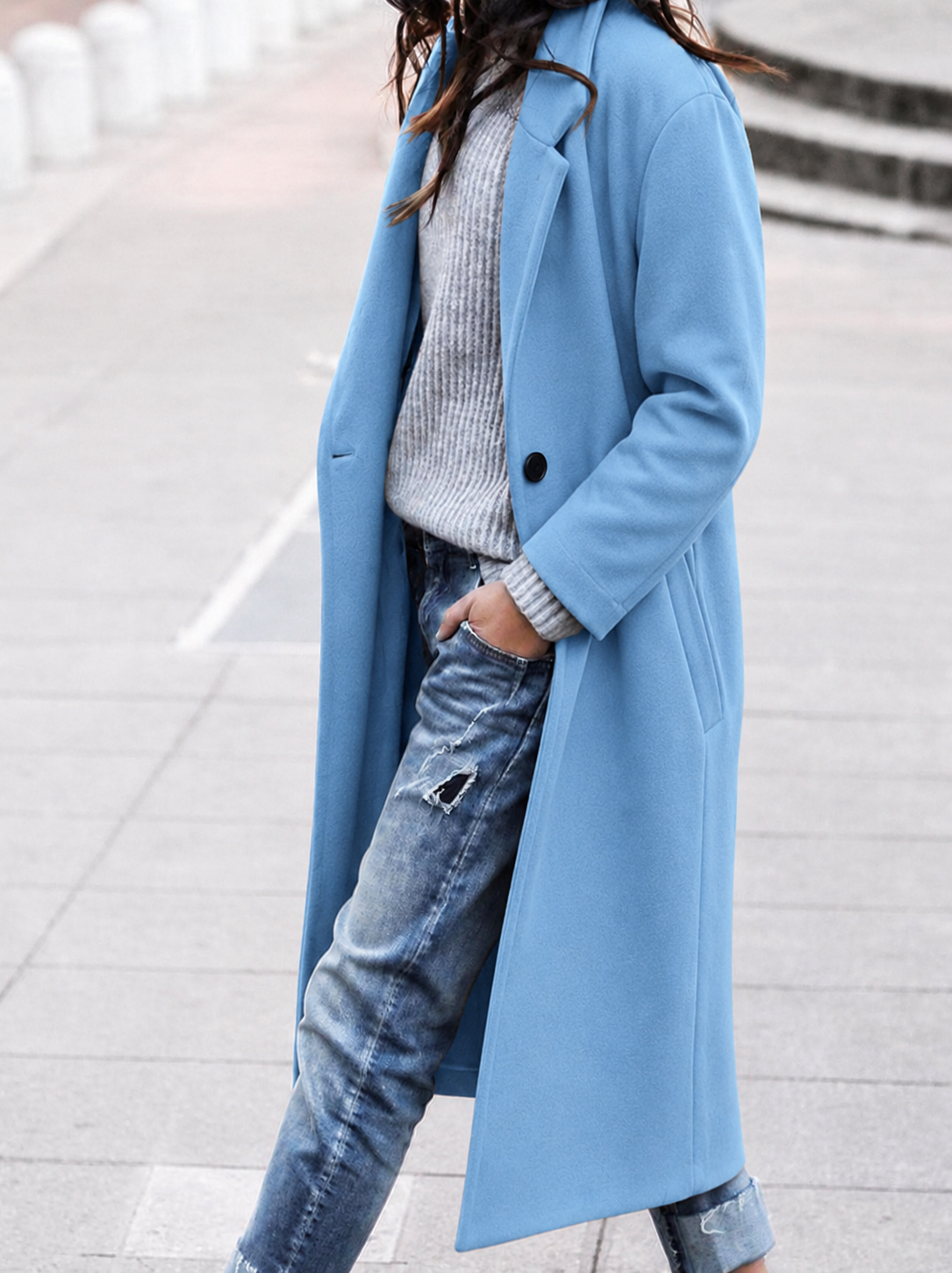 Women's Oversized Lapel Trench Coat