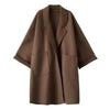 Women's Oversized Cocoon Coat with Patch Pockets