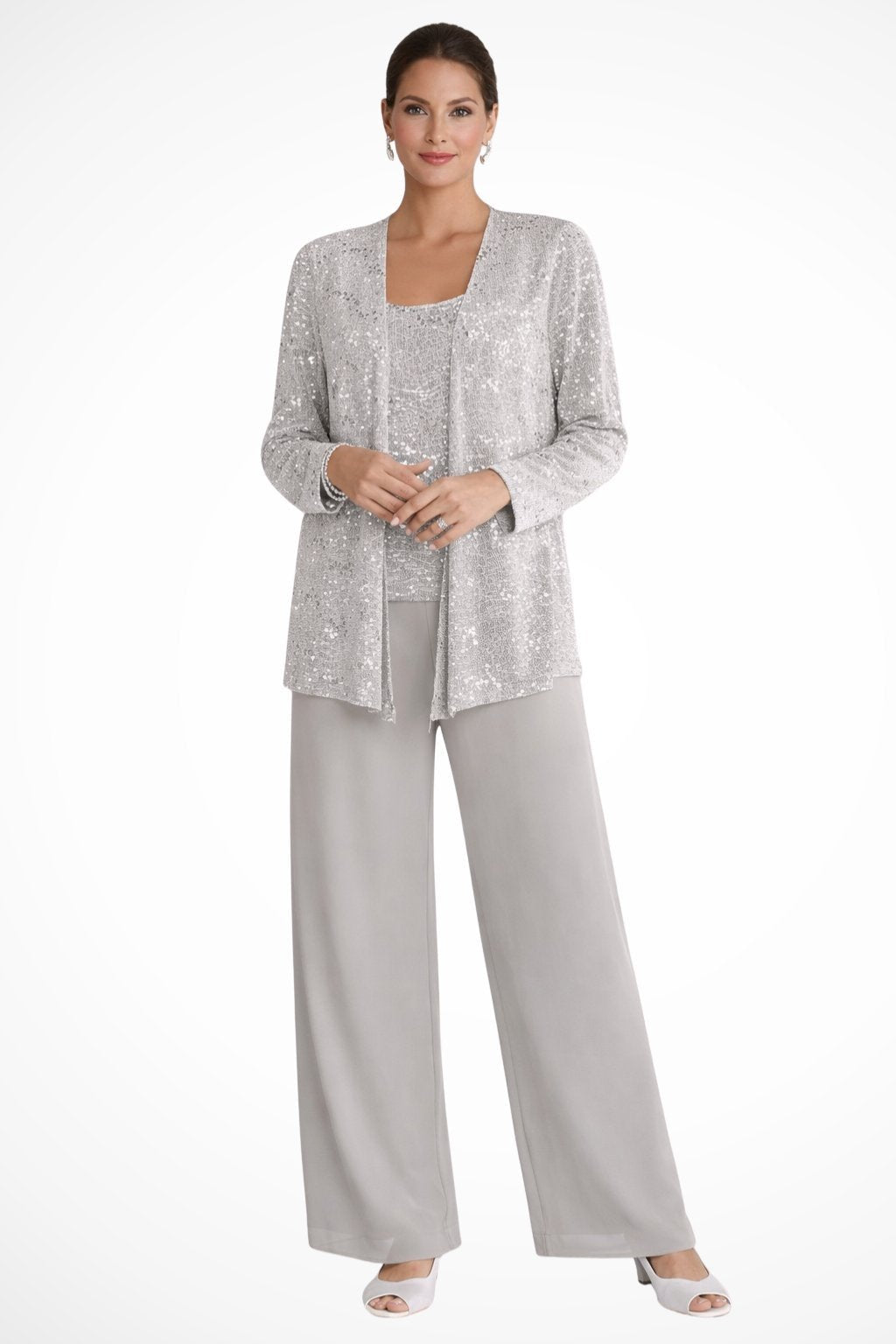 Women's Sequin Three-Piece Trouser Set