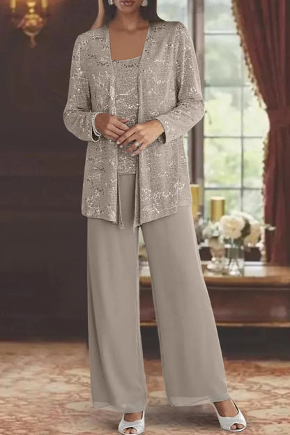 Women's Sequin Three-Piece Trouser Set