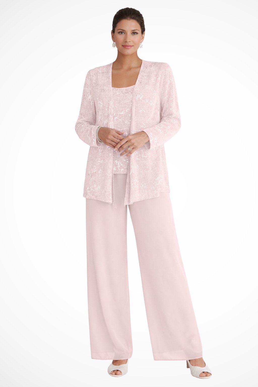Women's Sequin Three-Piece Trouser Set