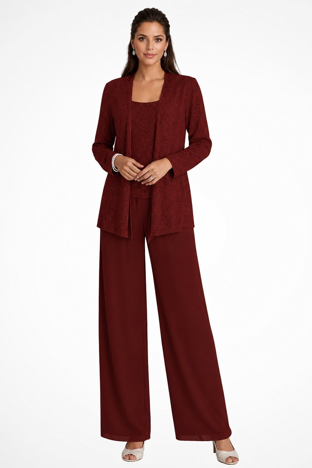 Women's Sequin Three-Piece Trouser Set