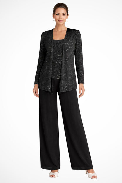 Women's Sequin Three-Piece Trouser Set