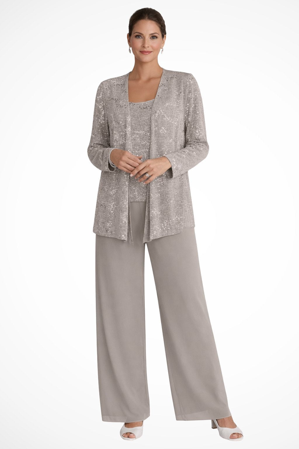 Women's Sequin Three-Piece Trouser Set