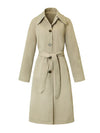 Women's Longline Single-Breasted Trench Coat