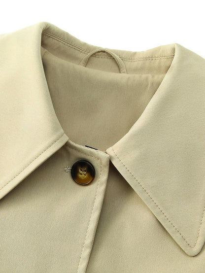 Women's Longline Single-Breasted Trench Coat