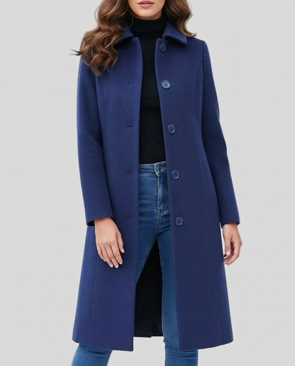 Women's Single Breasted Tailored Longline Coat