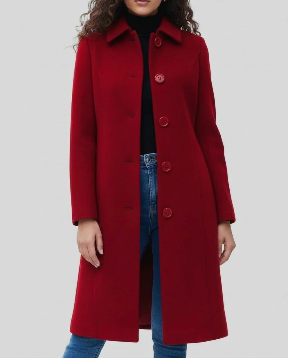 Women's Single Breasted Tailored Longline Coat