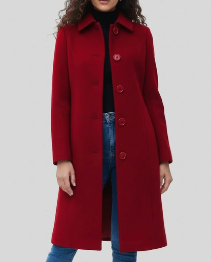 Women's Single Breasted Tailored Longline Coat