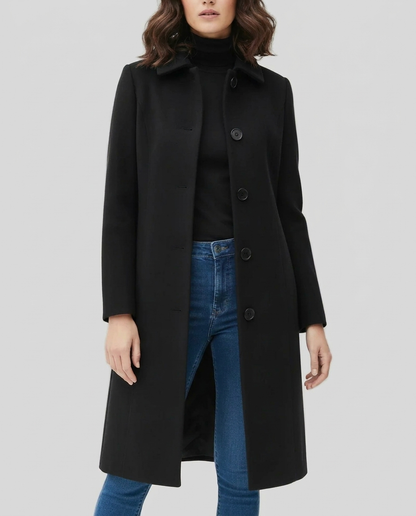 Women's Single Breasted Tailored Longline Coat